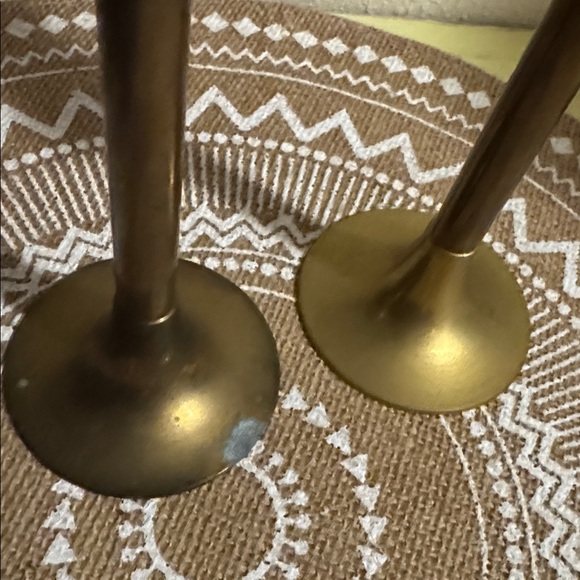 Set of 4 Brass Candlestick Holders made in India - Picture 6 of 7